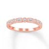 Thumbnail Image 0 of Diamond Anniversary Band 1/4 ct tw Round/Baguette 14K Rose Gold
