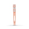 Thumbnail Image 2 of Diamond Anniversary Band 1/4 ct tw Round/Baguette 14K Rose Gold