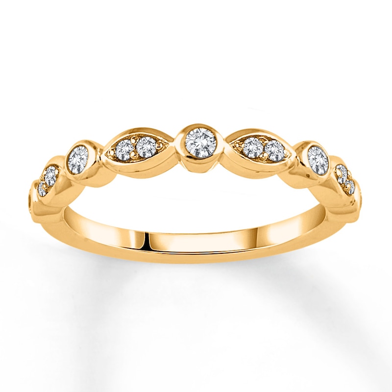 Diamond Ring 1/4 ct tw Round-cut 14K Yellow Gold
