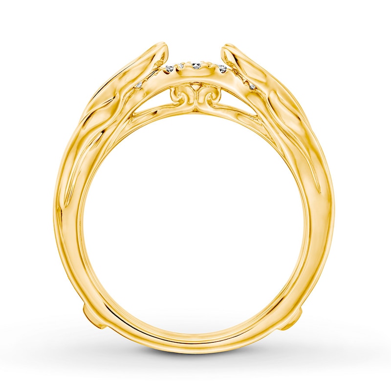 Diamond Enhancer Ring 1/8 ct tw Round-cut 14K Yellow Gold