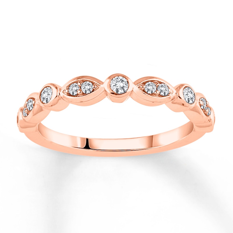 Main Image 1 of Diamond Ring 1/4 ct tw Round-cut 14K Rose Gold