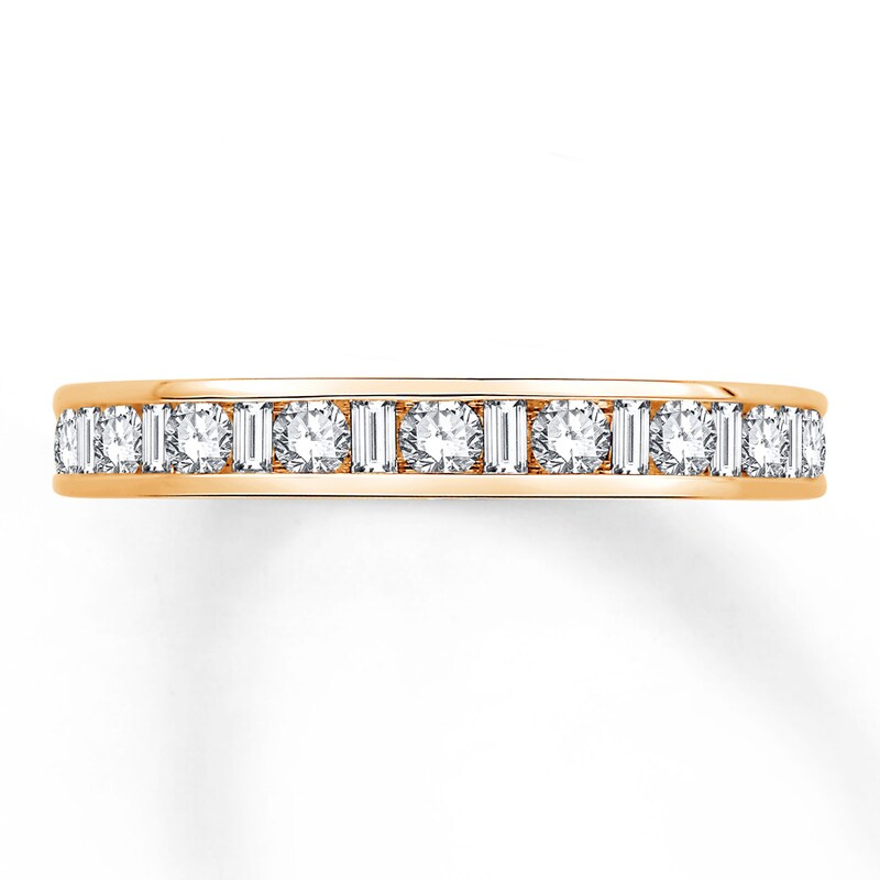 Diamond Anniversary Band 1/2 ct tw Round/Baguette 14K Gold