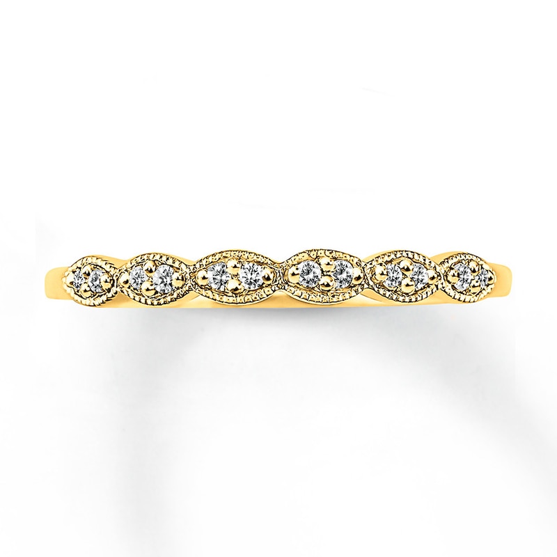 Main Image 1 of Diamond Anniversary Band 1/10 ct tw Round-cut 14K Yellow Gold