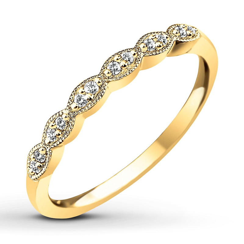Main Image 4 of Diamond Anniversary Band 1/10 ct tw Round-cut 14K Yellow Gold