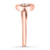 Thumbnail Image 3 of Diamond Heart Ring 1/15 ct tw Round-cut 10K Rose Gold