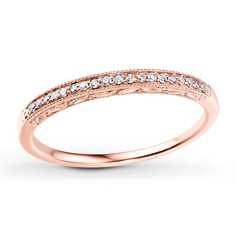 Diamond Anniversary Band 1/10 ct tw Round-cut 10K Rose Gold