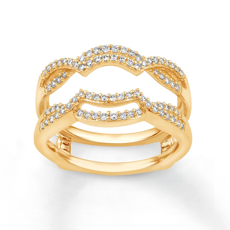 Diamond Enhancer Ring 1/3 ct tw Round-cut 14K Yellow Gold