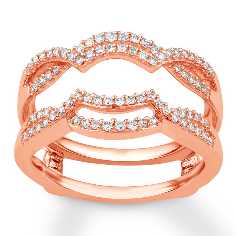 Diamond Enhancer Ring 1/3 ct tw Round-cut 14K Rose Gold