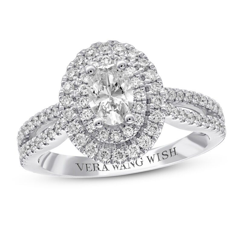 Vera Wang WISH Engagement Ring 1 ct tw Diamonds 14K White Gold Ring