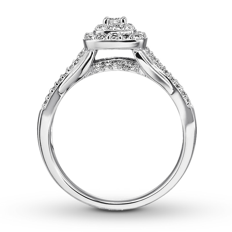Diamond Promise Ring 1/2 carat tw Round 10K White Gold