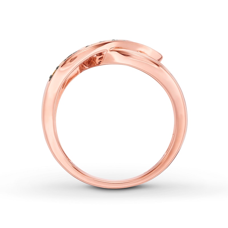 Le Vian Chocolate Diamond Ring 3/8 ct tw 14K Strawberry Gold