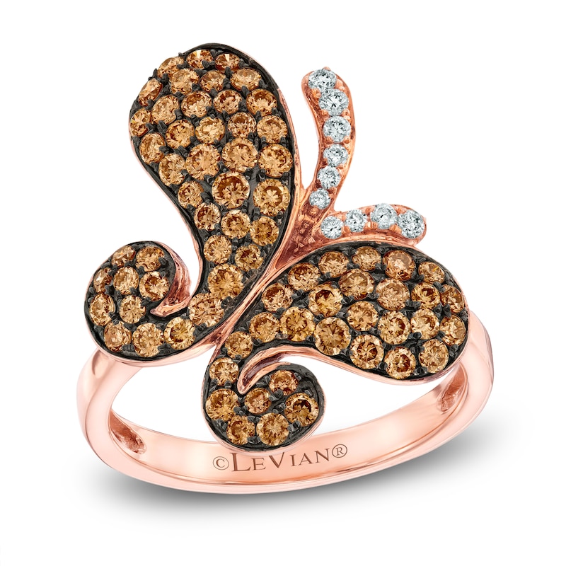 Main Image 1 of Le Vian Chocolate Diamond Ring 1 ct tw 14K Strawberry Gold
