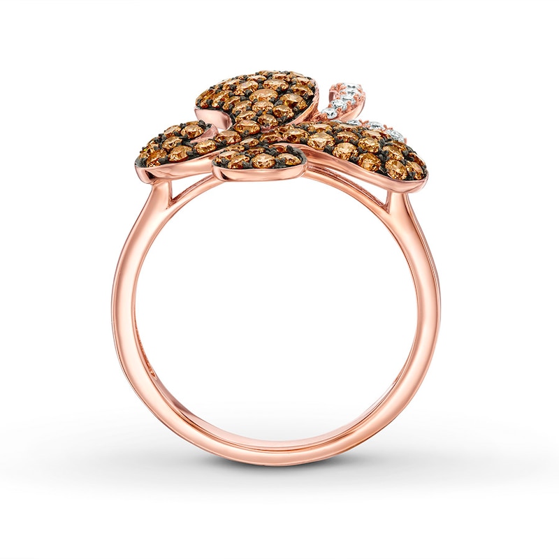Main Image 2 of Le Vian Chocolate Diamond Ring 1 ct tw 14K Strawberry Gold