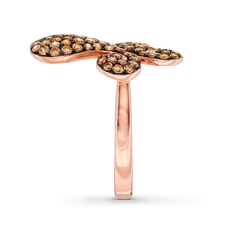 Main Image 3 of Le Vian Chocolate Diamond Ring 1 ct tw 14K Strawberry Gold