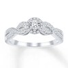 Thumbnail Image 0 of Diamond Ring 1/4 ct tw Round-cut 10K White Gold
