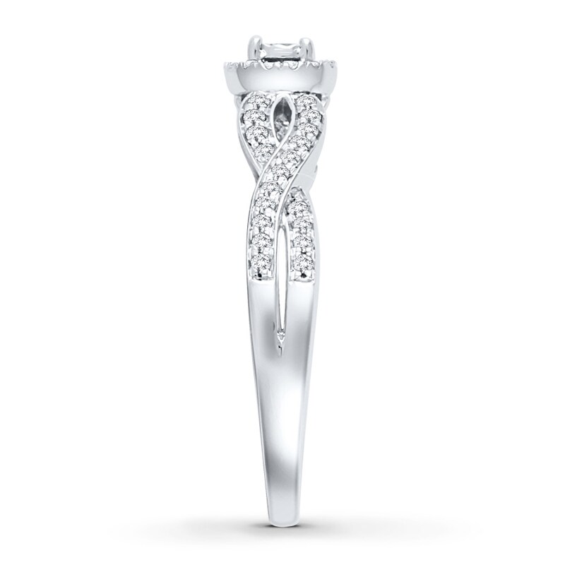 Diamond Ring 1/4 ct tw Round-cut 10K White Gold