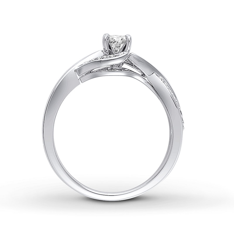 Diamond Promise Ring 1/3 ct tw Round 10K White Gold