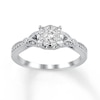 Thumbnail Image 0 of Diamond Promise Ring 3/8 ct tw Round 10K White Gold