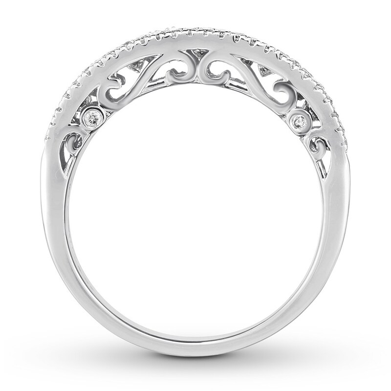 Main Image 2 of Diamond Anniversary Band 1-1/4 ct tw Princess-cut 14K White Gold