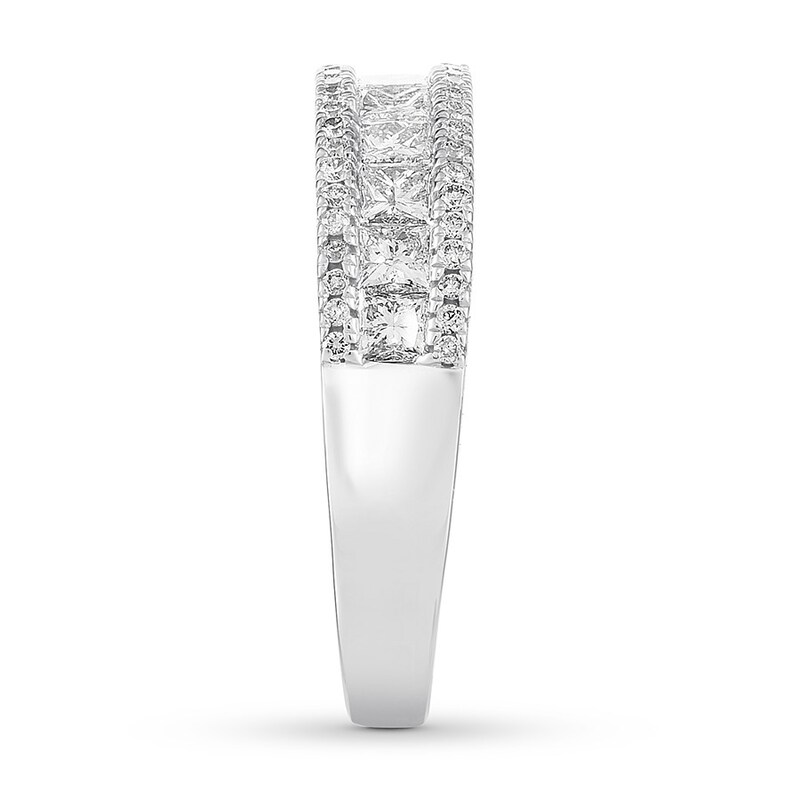 Main Image 3 of Diamond Anniversary Band 1-1/4 ct tw Princess-cut 14K White Gold