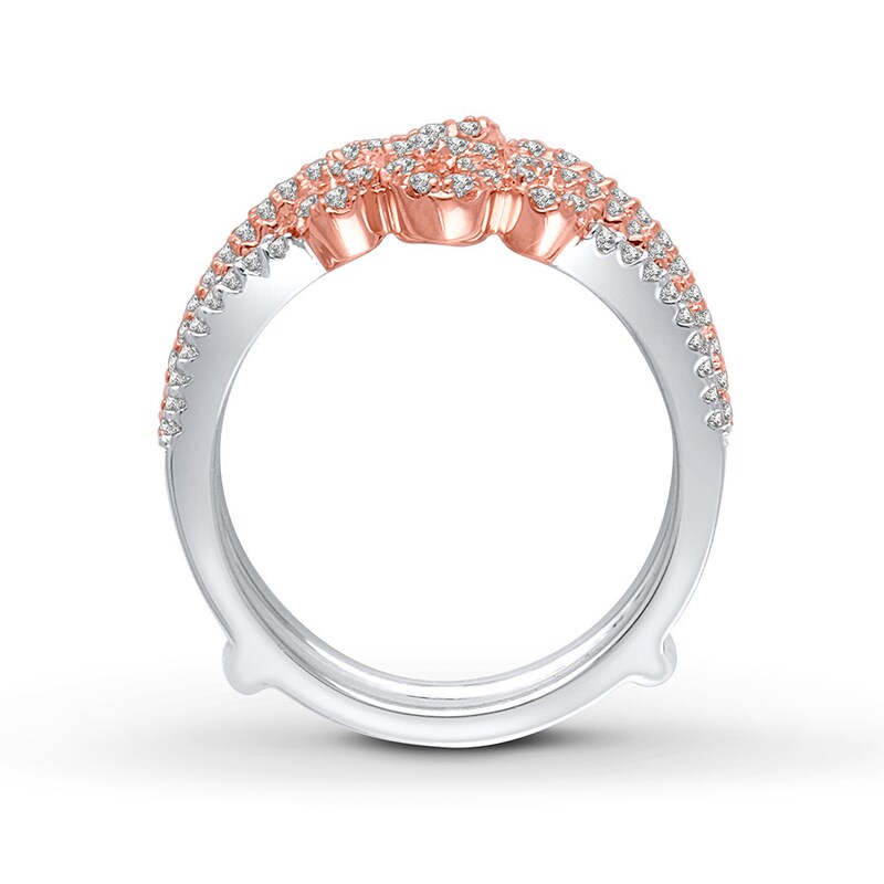 Diamond Enhancer Ring 5/8 ct tw Round-cut 14K Two-Tone Gold