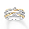 Diamond Enhancer Ring 3/8 ct tw Round-cut 14K Two-Tone Gold