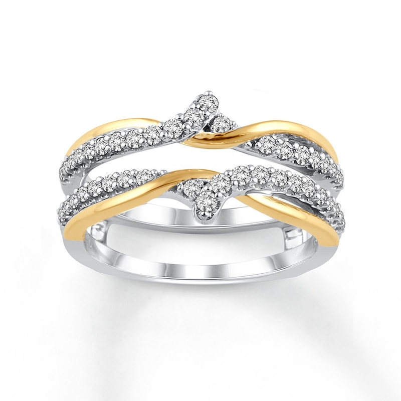 Diamond Enhancer Ring 3/8 ct tw Round-cut 14K Two-Tone Gold