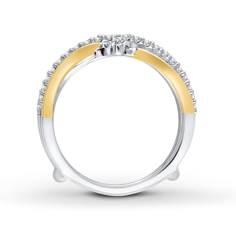 Main Image 2 of Diamond Enhancer Ring 3/8 ct tw Round-cut 14K Two-Tone Gold