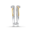 Thumbnail Image 3 of Diamond Enhancer Ring 3/8 ct tw Round-cut 14K Two-Tone Gold