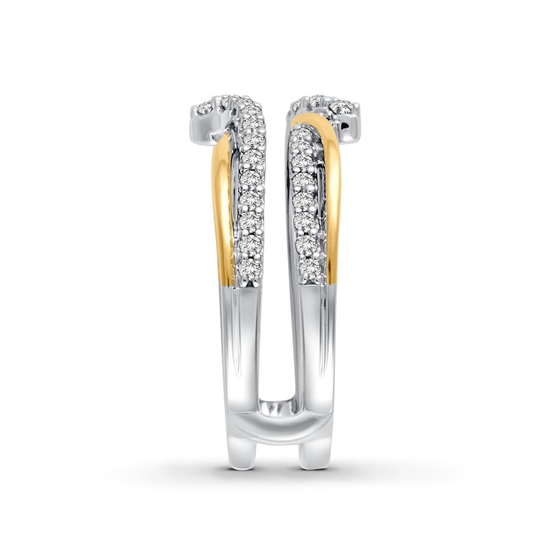 Main Image 3 of Diamond Enhancer Ring 3/8 ct tw Round-cut 14K Two-Tone Gold