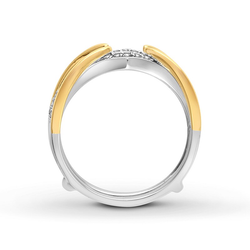 Diamond Enhancer Ring 1/3 ct tw Round-cut 14K Two-Tone Gold