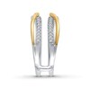 Thumbnail Image 2 of Diamond Enhancer Ring 1/3 ct tw Round-cut 14K Two-Tone Gold