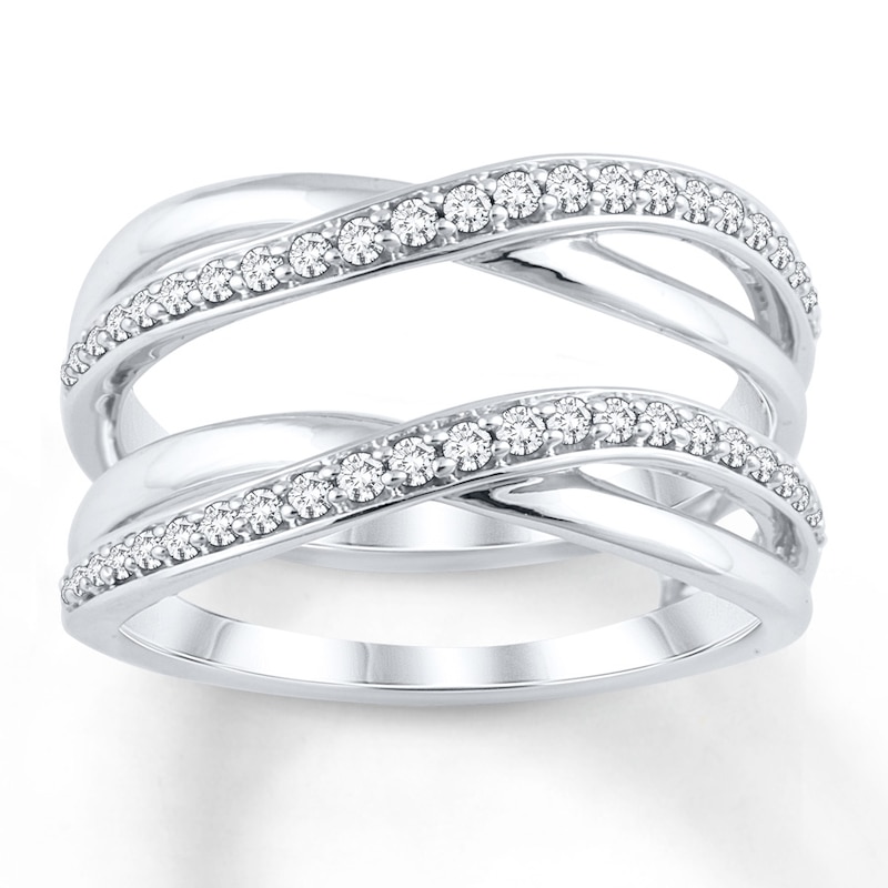 Diamond Enhancer Ring 1/3 ct tw Round-cut 14K White Gold