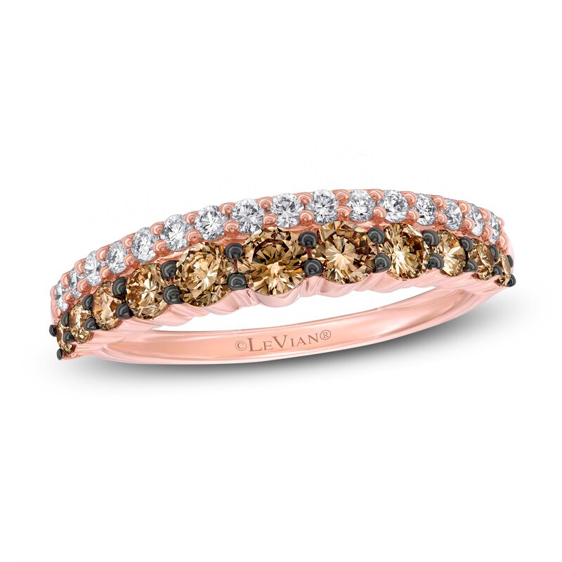 Le Vian Chocolate Diamond Band 3/4 ct tw 14K Strawberry Gold