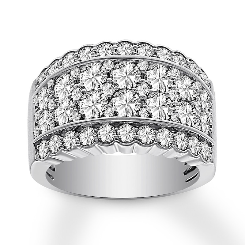 Diamond Ring 3 carats tw Round-cut 14K White Gold