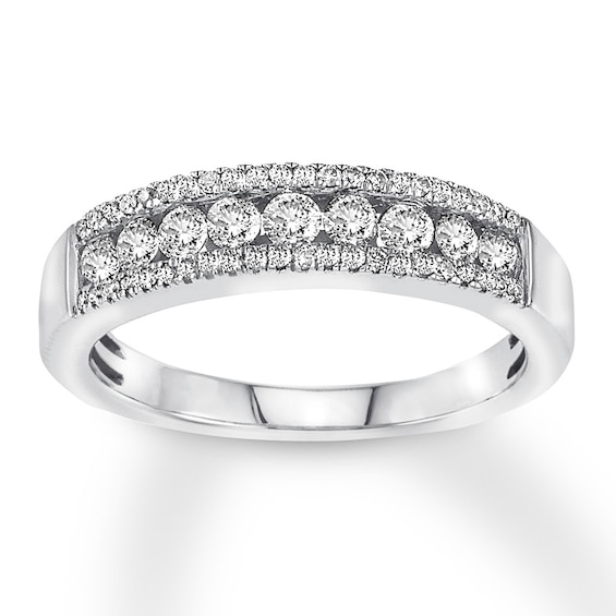 Diamond Anniversary Ring 1/2 ct tw Round-cut 14K White Gold | Jared