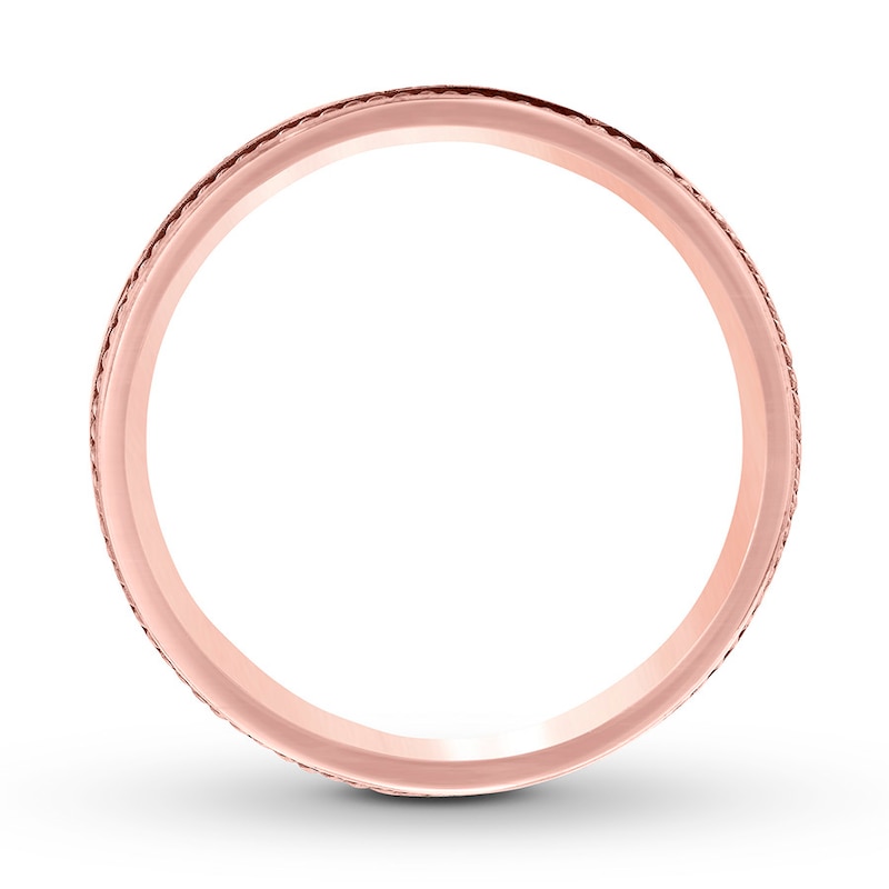 Main Image 2 of Men's Wedding Band 14K Rose Gold 8mm