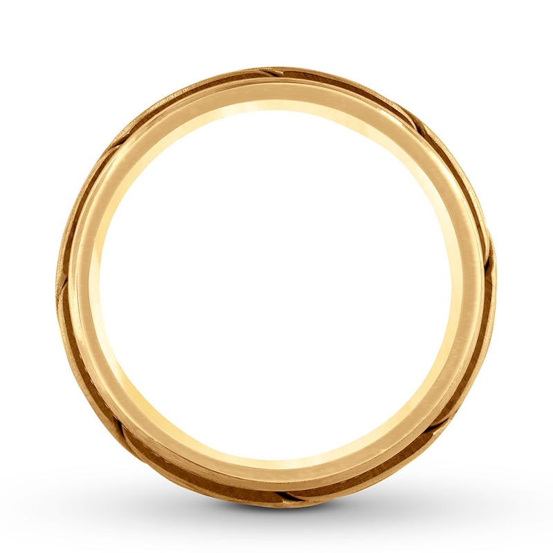 Main Image 2 of Men's Wedding Band 14K Yellow Gold 8mm
