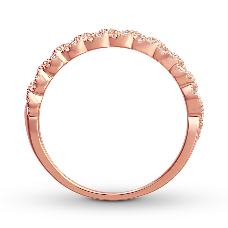 Diamond Stackable Ring 1/3 carat tw Round-cut 10K Rose Gold