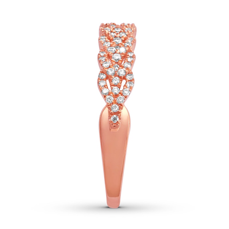 Diamond Stackable Ring 1/3 carat tw Round-cut 10K Rose Gold
