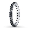 Thumbnail Image 1 of Black Diamond Eternity Ring 2 ct tw Round 14K White Gold