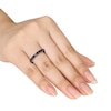 Thumbnail Image 2 of Black Diamond Eternity Ring 2 ct tw Round 14K White Gold