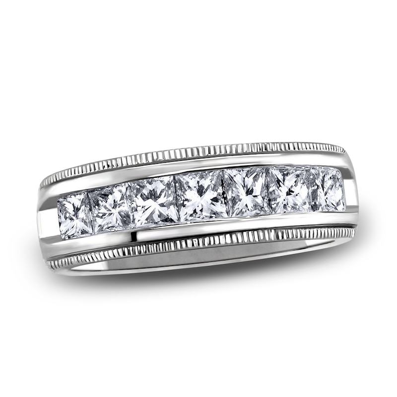 Diamond Men's Ring 1-1/2 ct tw Square-cut 14K White Gold