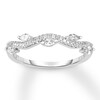 Diamond Ring 1/3 ct tw Round/Marquise 10K White Gold