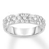 Thumbnail Image 0 of Diamond Band 3/4 ct tw Round/Baguette 14K White Gold