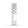 Thumbnail Image 2 of Diamond Band 3/4 ct tw Round/Baguette 14K White Gold