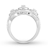 Thumbnail Image 1 of Diamond Ring 1 ct tw Round/Baguette 14K White Gold