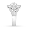 Thumbnail Image 2 of Diamond Ring 1 ct tw Round/Baguette 14K White Gold