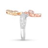 Thumbnail Image 2 of Diamond Ring 1-1/4 ct tw Round/Baguette 14K Tri-Color Gold