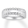 Thumbnail Image 0 of Diamond Ring 1/6 ct tw Bezel-set/Round 10K White Gold